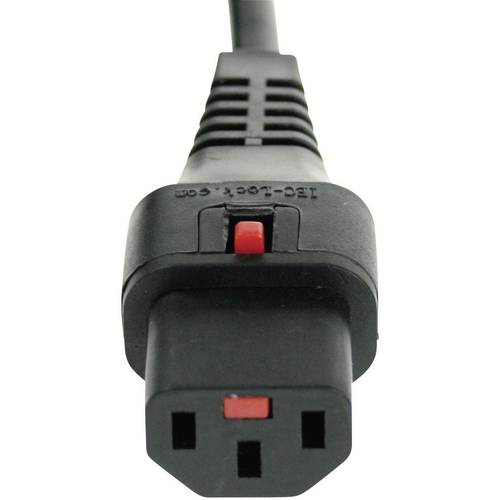 Kash Sicherungs-Steckverbinder Kaltgeräte-Buchse C13 - Schutzkontakt-Winkelstecker Schwarz 2.00 m 1 St.