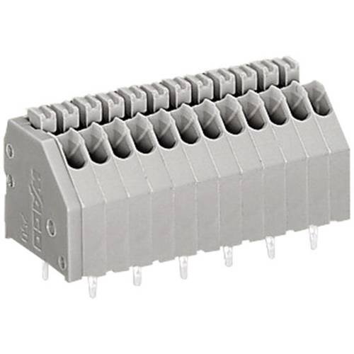 WAGO 250-402 Federkraftklemmblock 0.50 mm² Polzahl 2 Grau 1 St.