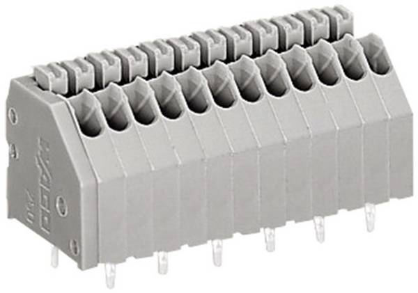 WAGO 250-404 Federkraftklemmblock 0.50 mm² Polzahl 4 Grau 1 St.