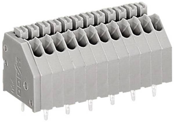 WAGO 250-1402 Federkraftklemmblock 0.50 mm² Polzahl 2 Grau 1 St.