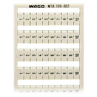 WAGO 209-602 Bezeichnungskarten Aufdruck: 1 - 10 5 St.