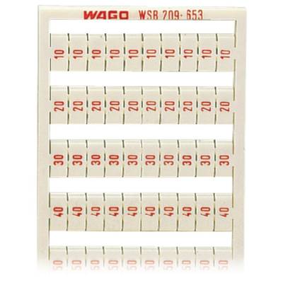 WAGO 209-653 Bezeichnungskarten Aufdruck: 10, 20, 30, 40, 50 5 St.
