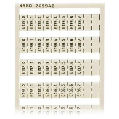 WAGO 209-946 Bezeichnungskarten Aufdruck: E130.0 E130.1 - E139.6, E139.7 5 St.