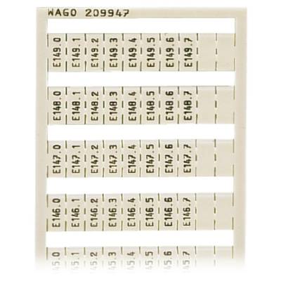 WAGO 209-947 Bezeichnungskarten Aufdruck: E140.0 E140.1 - E149.6, E149.7 5 St.