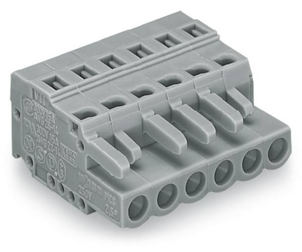 WAGO Buchsengehäuse-Kabel 231 Polzahl Gesamt 8 Rastermaß: 5 mm 231-108/026-000 50 St.