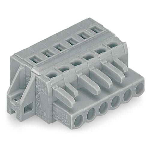 WAGO Buchsengehäuse-Kabel 231 Polzahl Gesamt 24 Rastermaß: 5 mm 231-124/027-000 10 St.