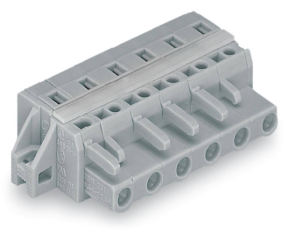 WAGO 231-212/027-000 Female behuizing (kabel) 231 Totaal aantal polen: 12 Rastermaat: 7.50 mm Inhoud: 10 stuk(s)