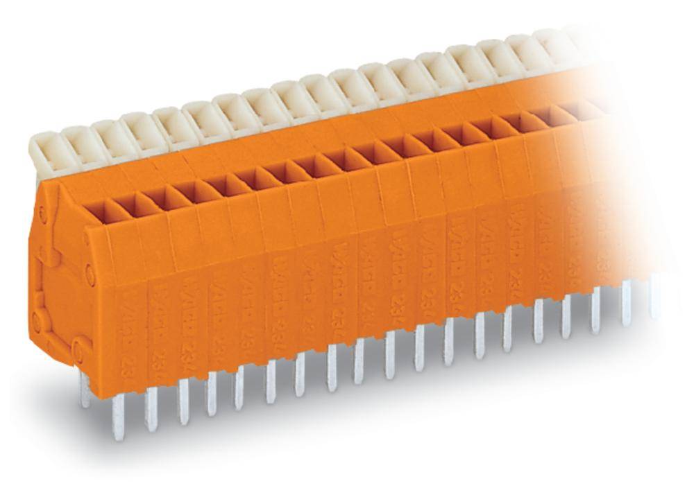 WAGO Klemmenleiste für 234-508 Leiterplatten 0,08-0,5 qmm orange