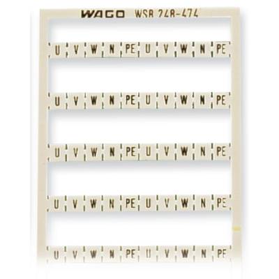 WAGO 248-474 Mini-WSB-Schnellbeschriftungssystem Aufdruck: U, V, W, N, PE 5 St.