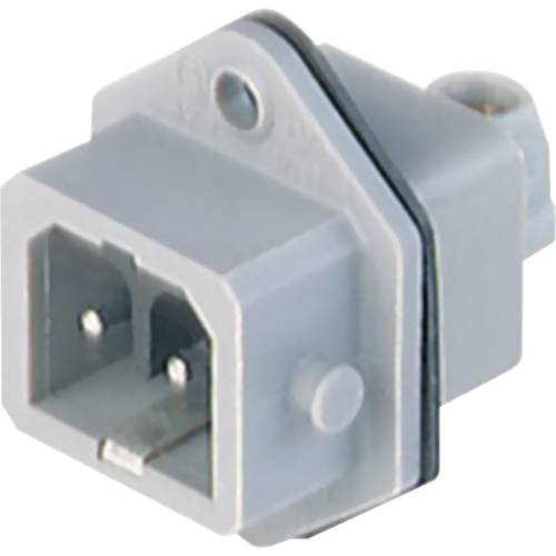 Hirschmann 932 048-106-1 Netz-Steckverbinder STASEI Stecker, Einbau vertikal Gesamtpolzahl: 2 + PE 16 A Grau 1 St.