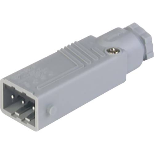 Hirschmann 932 143-106-1 Netz-Steckverbinder STAS Stecker, gerade Gesamtpolzahl: 3 + PE 16 A Grau 1 St.