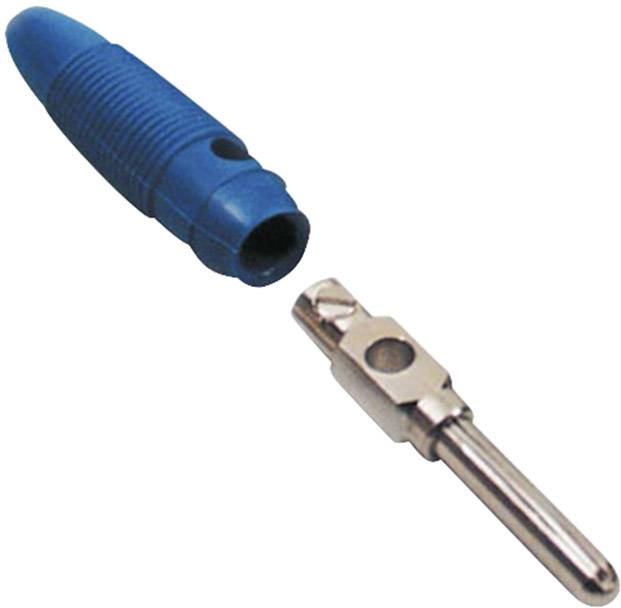 BKL Electronic 072153-P Bananenstecker Stecker, gerade Stift-Ø: 4 mm Blau 1 St.