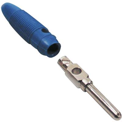 BKL Electronic 072153-P Bananenstecker Stecker, gerade Stift-Ø: 4 mm Blau 1 St. 