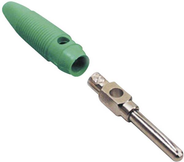 BKL Electronic 072152-P Bananenstecker Stecker, gerade Stift-Ø: 4 mm Grün 1 St.
