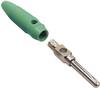 BKL Electronic 072152-P Bananenstecker Stecker, gerade Stift-Ø: 4 mm Grün 1 St.