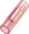 Rosa Kabelverbinder mit durchscheinender Oberfläche, zeigt einen zylinderförmigen Aufbau.