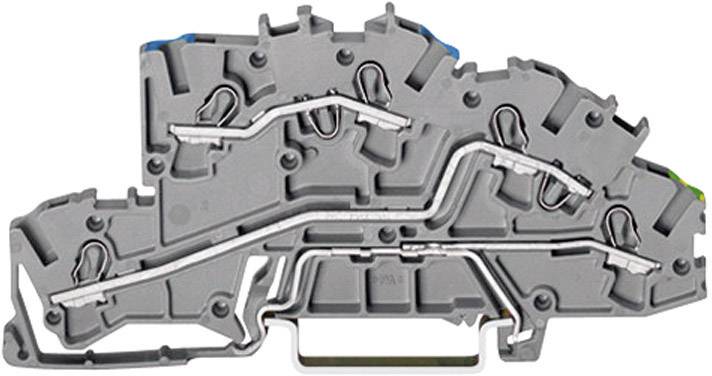 WAGO 2003-7646 installations-etageklemme 5.20 mm Trækfjeder Belægning: N, L, Terre Grå 1 stk