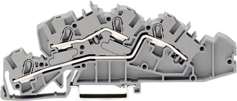 WAGO 2005-7642 installations-etageklemme 6.20 mm Trækfjeder Belægning: L, L Grå 1 stk