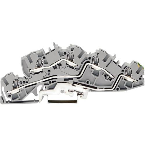WAGO 2005-7645 Installationsetagenklemme 6.20 mm Zugfeder Belegung: L, L, PE Grau 1 St.
