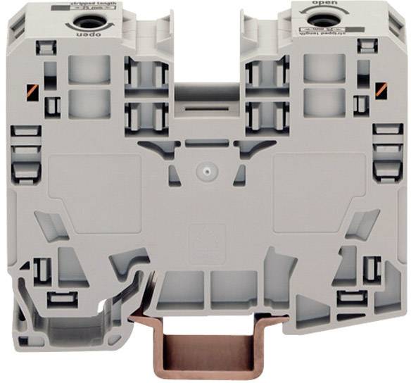 WAGO 285-135 Gennemgangsklemme 16 mm Trækfjeder Belægning: L Grå 1 stk