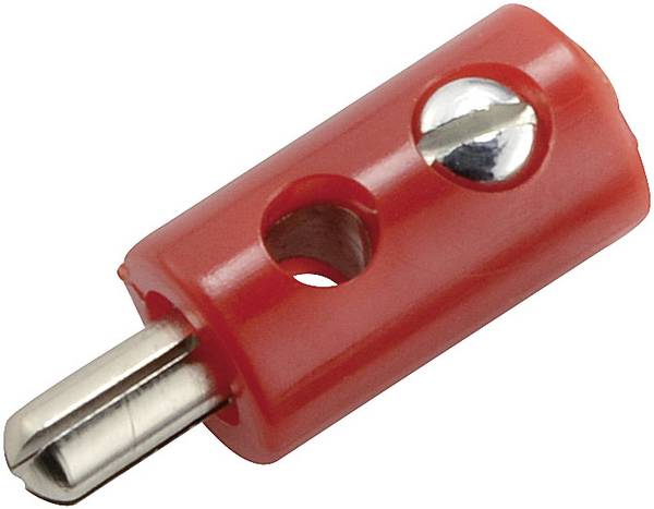 Kahlert Licht Miniatur-Bananenstecker Stecker, gerade Stift-Ø: 2.6 mm Rot 1 St.