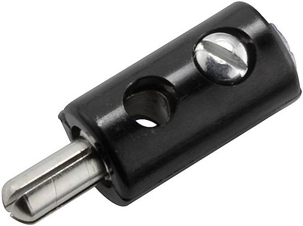 Kahlert Licht  Miniatur-Bananenstecker Stecker, gerade Stift-Ø: 2.6 mm Schwarz 1 St.
