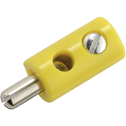 Kahlert Licht Miniatur-Bananenstecker Stecker, gerade Stift-Ø: 2.6 mm Orange 1 St.