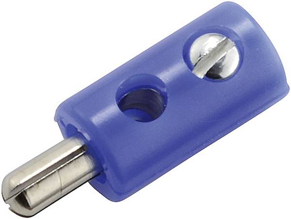 Kahlert Licht  Miniatur-Bananenstecker Stecker, gerade Stift-Ø: 2.6 mm Blau 1 St.
