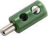 Kahlert Licht Miniatur-Bananenstecker Stecker, gerade Stift-Ø: 2.6 mm Grün 1 St.