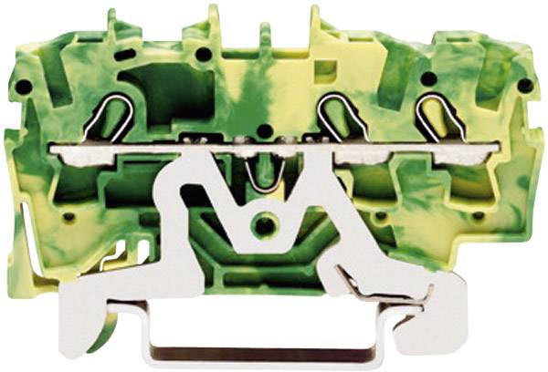 WAGO 2002-1407 Jordklemme 5.20 mm Trækfjeder Belægning: Terre Grøn, Gul 1 stk