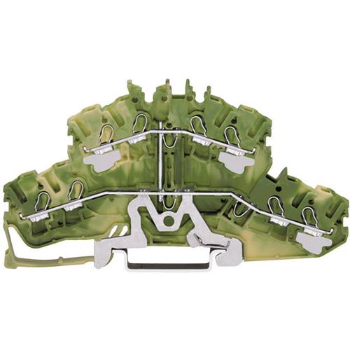 WAGO 2002-2407 Doppelstock-Durchgangsklemme 5.20 mm Zugfeder Belegung: PE Grün, Gelb 1 St.