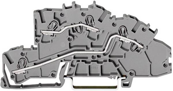 WAGO 2003-7642 Installationsetagenklemme 5.20 mm Zugfeder Belegung: L, L Grau 1 St. Piece