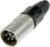 Neutrik NC4MX XLR-Steckverbinder Stecker, gerade Polzahl: 4 Silber 1 St.