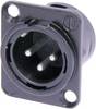 Neutrik NC3MDL1BAG XLR-Steckverbinder Flanschstecker, Kontakte gerade Polzahl: 3 Schwarz 1 St.