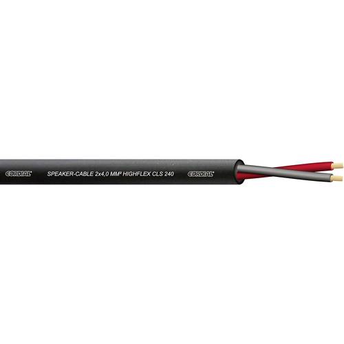 Thumbnail - Cordial CLS 240 Black 100 Lautsprecherkabel 2 x 4 mm² Schwarz Meterware