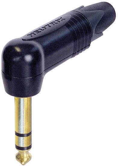 Neutrik NP3RX-B Jack-stik 6,35 mm Stik, vinklet Poltal: 3 Stereo Sort 1 stk
