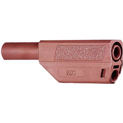 Stäubli SLS425-SE/Q Sicherheits-Lamellenstecker Stecker, gerade Stift-Ø: 4 mm Braun 1 St. 