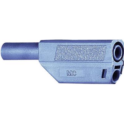 Stäubli SLS425-SE/Q/N Sicherheits-Lamellenstecker Stecker, gerade Stift-Ø: 4 mm Blau 1 St. 