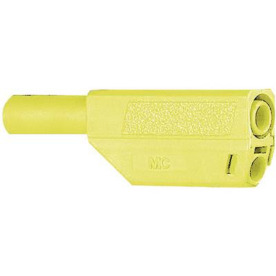 Stäubli SLS425-SE/Q/N Sicherheits-Lamellenstecker Stecker, gerade Stift-Ø: 4 mm Grün, Gelb 1 St. 