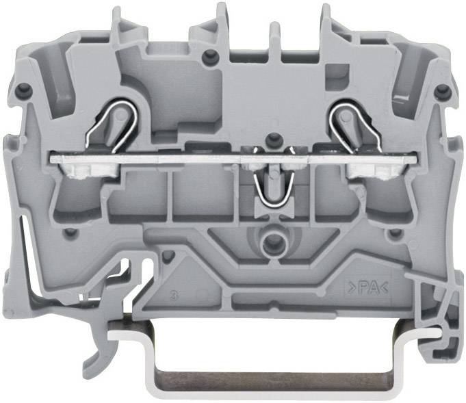 WAGO 2002-1201 Durchgangsklemme 5.20 mm Zugfeder Belegung: L Grau 1 St ...