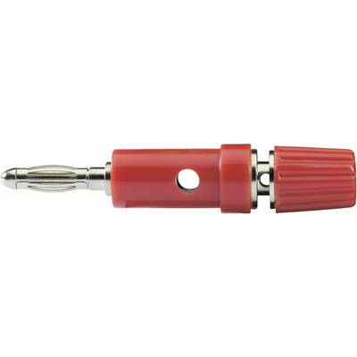 SCI R1-30 R, 10A Büschelstecker Adapter, gerade Stift-Ø: 4 mm Rot 1 St. 