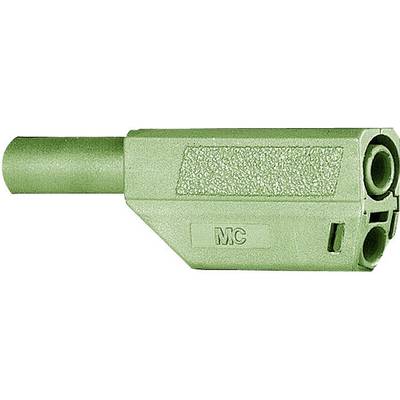 Stäubli SLS425-SE/Q/N Sicherheits-Lamellenstecker Stecker, gerade Stift-Ø: 4 mm Grün 1 St. 