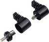 BKL Electronic 0205023 Lautsprecher-Steckverbinder Stecker, gewinkelt Polzahl: 2 Schwarz 2 St.