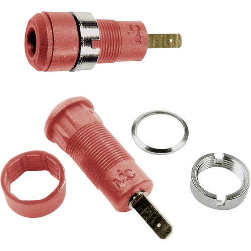 Stäubli SLB2-F2,8 Laborbuchse Buchse, Einbau vertikal Stift-Ø: 2 mm Rot 1 St.