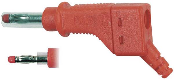 Stäubli XZGL-425 Lamellenstecker Stecker, gerade Stift-Ø: 4 mm Rot 1 St. Piece