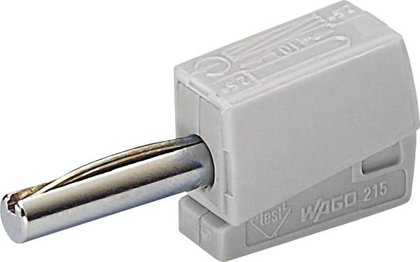 WAGO Bananenstecker Stecker, gerade Stift-Ø: 4 mm Grau 1 St.
