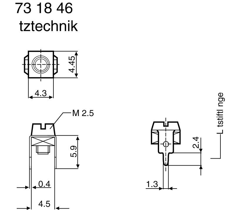 750122 Einzelkontakte 2.5 mm² Polzahl 1 Silber 1 St.-1