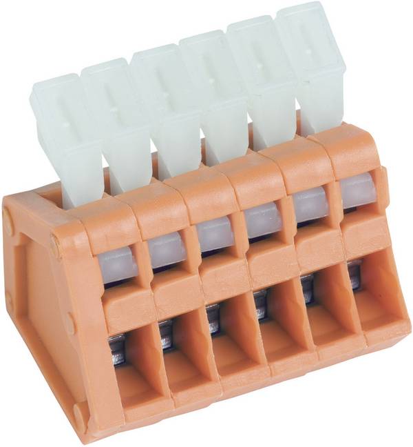 PTR Hartmann 53190320321F Federkraftklemmblock 0.50 mm² Polzahl 3 Orange 1 St.