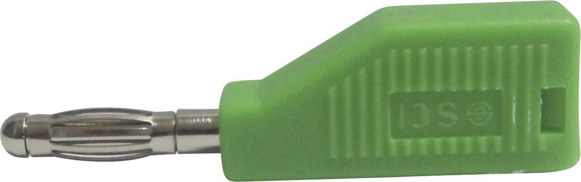 'Greenes BNC-Stecker mit festem Ende und geschützter Isolierung.'