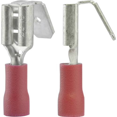 Vogt Verbindungstechnik 3925S Flachsteckhülse mit Abzweig Steckbreite: 6.3 mm Steckdicke: 0.8 mm 180 ° Teilisoliert Rot ...